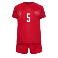 Danmark Joakim Maehle #5 Hemmadräkt Barn VM 2022 Kortärmad (+ Korta byxor)